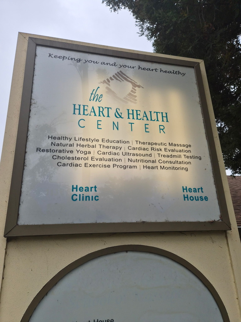 The Heart and Health Center sign at the Napa office